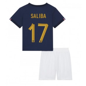 Francie William Saliba #17 Dětské Domácí dres komplet MS 2022 Krátký Rukáv (+ trenýrky)